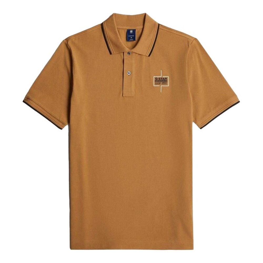G-Star Mens Chest Logo Polo Shirt / Chipmunk